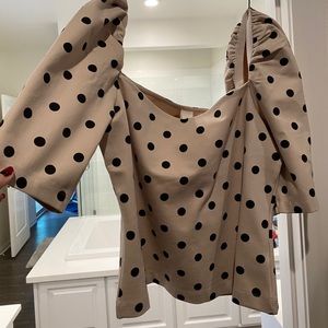 H & M polka dot crop top